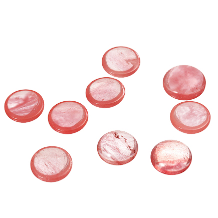 Margele pietre semipretioase cuart cherry cabochon rotund 10mm