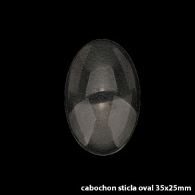 Cabochon sticla transparenta oval 35x25mm