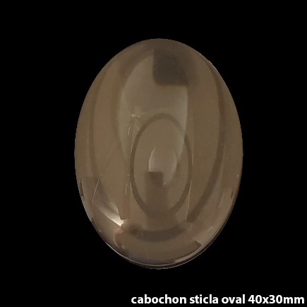 Cabochon sticla transparenta oval 40x30mm