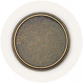 Cadru brosa bronz 35mm cabochon rotund 30mm