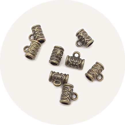 Agatatoare charm bronz 7x7mm (10buc)