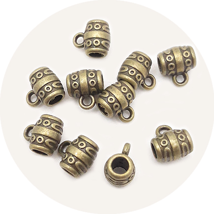 Agatatoare charm bronz 9x10mm (10buc)