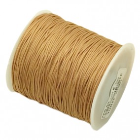 Snur nylon 0,8mm interior guta rigida rola 100m bej