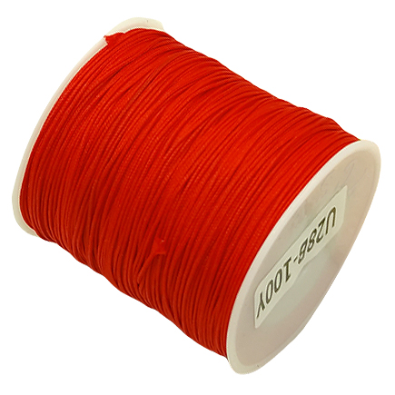 Snur nylon 0,8mm interior guta rigida rola 100m rosu