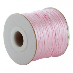 Snur satin roz rotund 3mm rola 80m