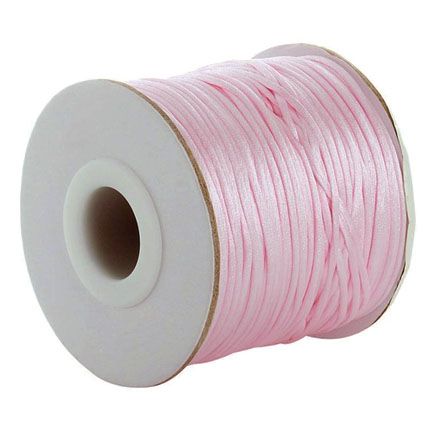 Snur satin roz rotund 3mm rola 80m