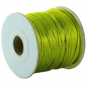 Snur satin verde oliv rotund 3mm rola 80m