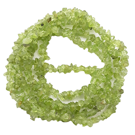 Peridot chips 4-6mm sirag 90cm