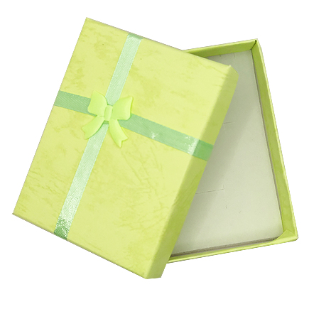 Cutie cadou set bijuterii verde crud mat 9x7x2,5cm