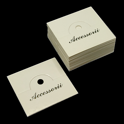 Etichete carton alb pliabile expunere accesorii 5x5cm 100buc