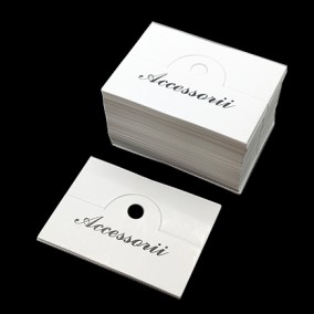 Etichete carton alb pliabile expunere accesorii 7x5cm 100buc