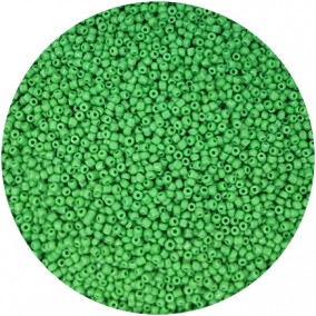 Margele nisip 2mm verde crud opac