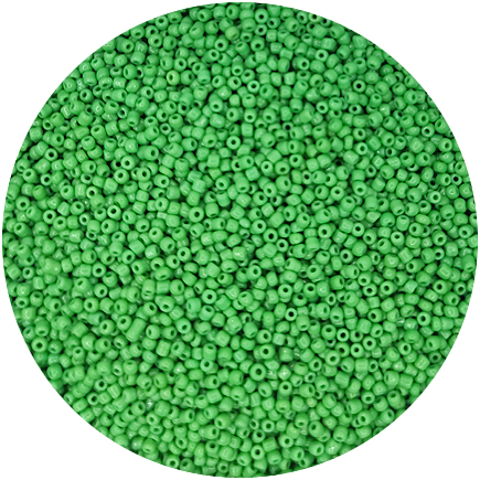 Margele nisip 2mm verde crud opac