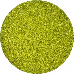 Margele nisip 2mm verde crud transparent