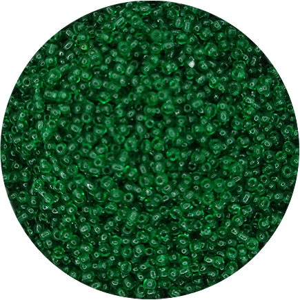 Margele nisip 3mm verde iarba transparent