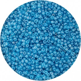 Margele nisip 4mm bleu transparent perlat