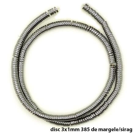 Margele hematite Heishi disc gri 3x1mm sirag 38cm