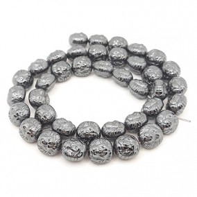 Margele hematite leu gri 10mm (10 margele)