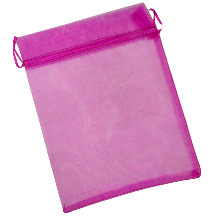 Saculeti organza fucsia 25x20cm