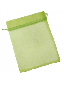 Saculeti organza verde oliv 25x20cm