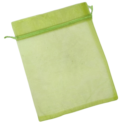 Saculeti organza verde oliv 25x20cm