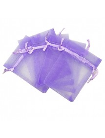 Saculeti organza mov lavanda 9x7cm