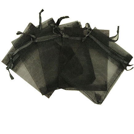 Saculeti organza negru 9x7cm