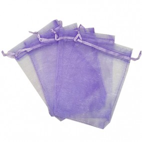 Saculeti organza mov lavanda 14x10cm