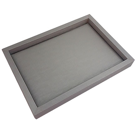 Tava satin gri prezentare bijuterii 22x15x2cm