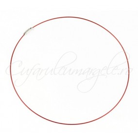 Baza siliconata colier rosu 45 cm