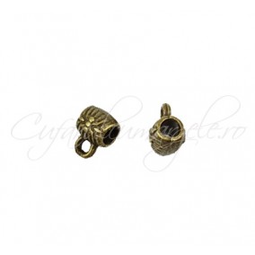 Agatatoare charm bronz 7x5mm