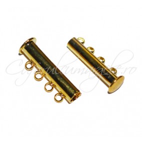 Inchizatori magnetice 2 piese 4 anouri auriu 25x10 mm