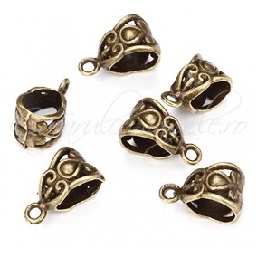 Agatatoare charm bronz 7x13mm