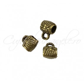 Agatatoare charm bronz 7x5mm