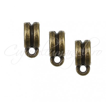 Agatatoare charm bronz 8x4mm 10buc