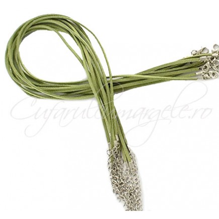 Baza colier faux verde oliv 45 cm