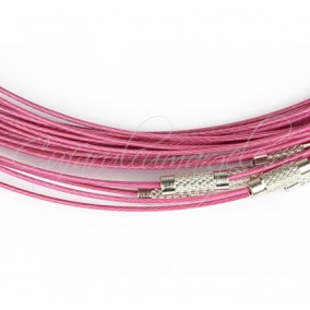 Baza siliconata colier roz 45 cm