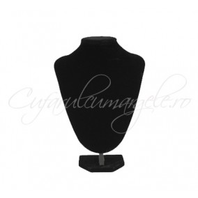 Bust coliere velur negru cu burete 15x21 cm