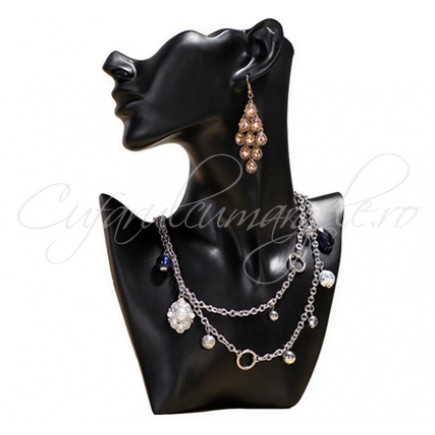 Bust rasina negru chip femeie 28x20x6cm