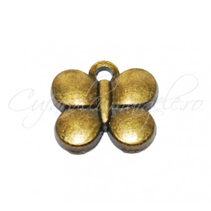 Charm bronz fluture 13x10 mm