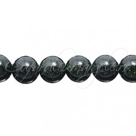 Goldstone verde sferic lucios 10 mm