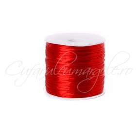 Guta elastica Crystal String fir compus 0.8mm rosu 50m