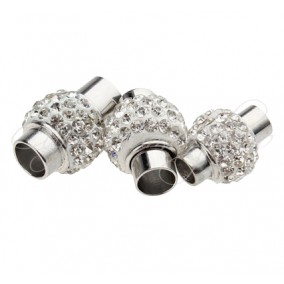 Inchizatori magnetica rhinestone snur rotund 3mm