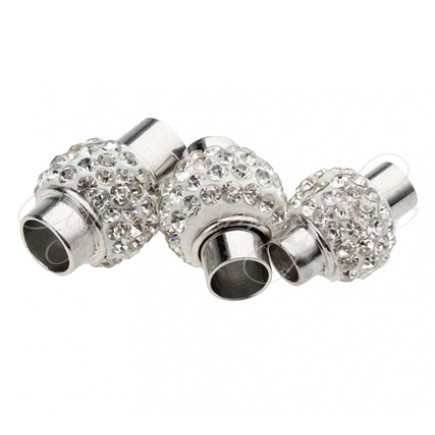 Inchizatori magnetica rhinestone snur rotund 3mm