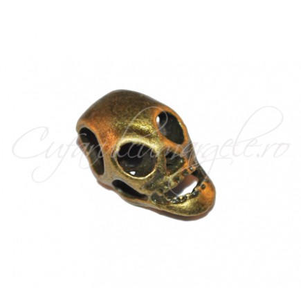 Margele bronz craniu cu orificii 15x8x7 mm