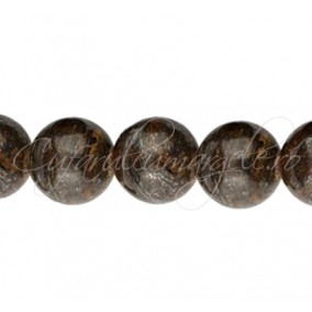 Margele bronzit sferic lucios 12 mm