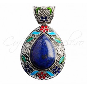 Pandantiv cabochon picatura 55x46mm lapis lazuli