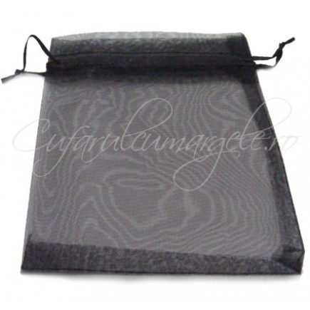 Saculeti organza negru 16x11cm