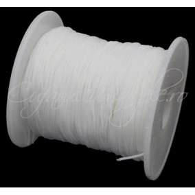 Snur nylon 0,8mm interior guta rigida rola 100m alb